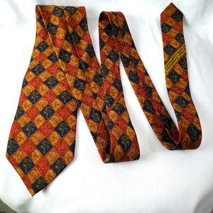 Ermenegildo Zegna Silk Tie Checkered Autumn Fall